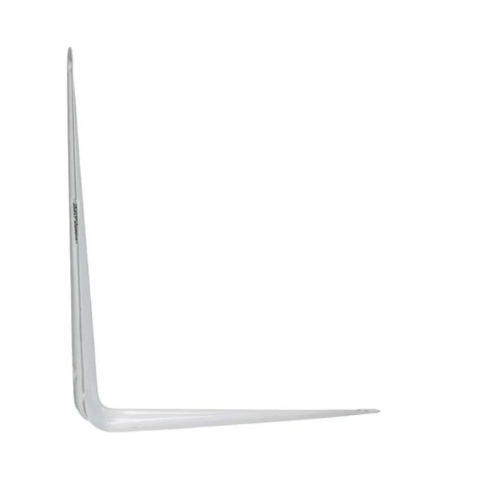 Hyper Tough 10 inch x 12 inch Shelf Bracket White, Pre-Drilled Holes - 4 Pack